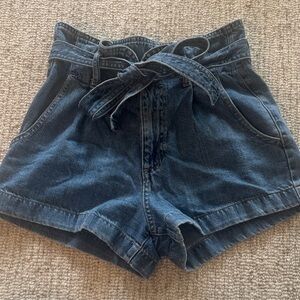 DL1961 High Waist Blue Denim Shorts